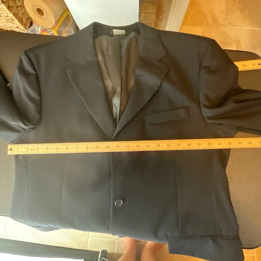Vtg Jos A Bank Blazer Mens 42R Wool 3 Button Navy‎ Sport Coat Jacket Tailored